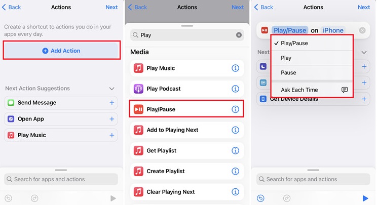 create shortcuts on iphone