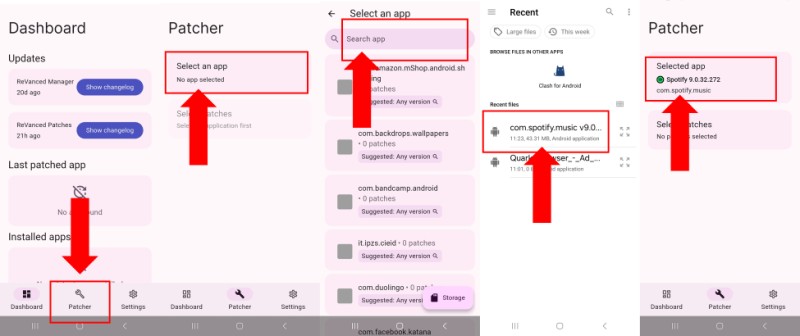 Patch the Spotify APK with ReVanced Manager