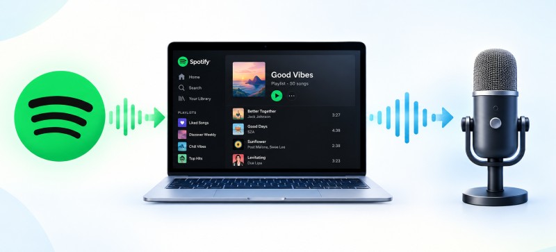 play Spotify through my microphone