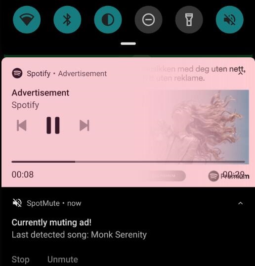 Spotmute mute Spotify Ads in the background