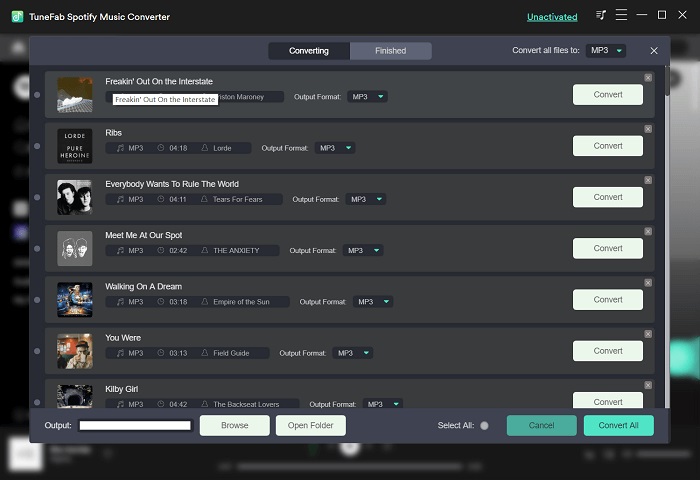 interface of TuneFab