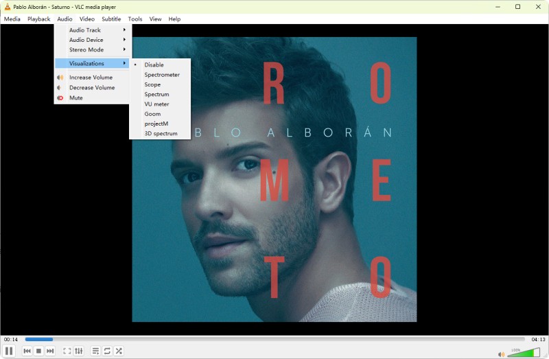 music visualizer for Spotify in VLC