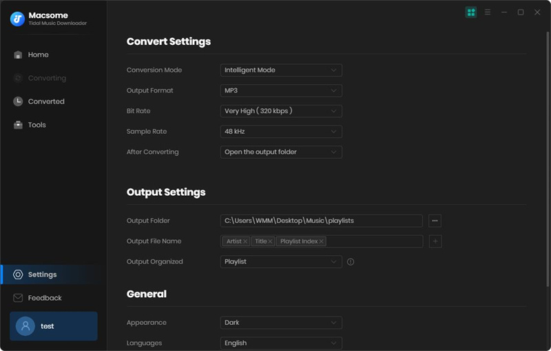 Set MP3 as the output format for MP3 Player