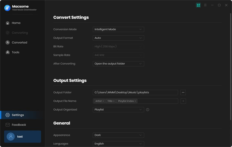 Set the output format