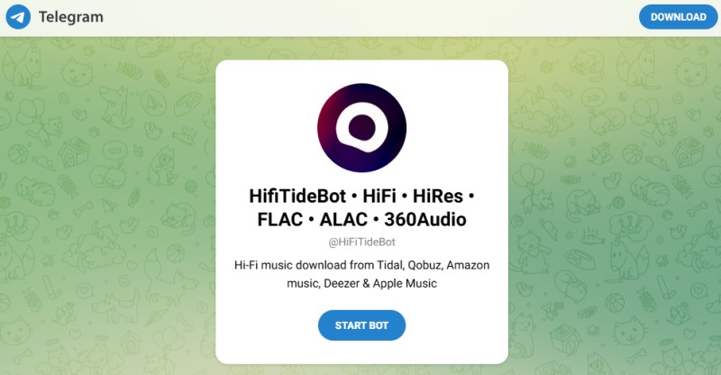 HiFiTideBot Telegram music downloader