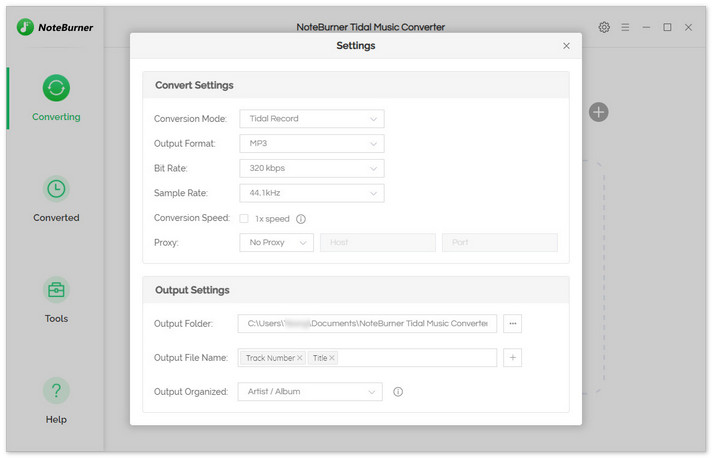 Set output format