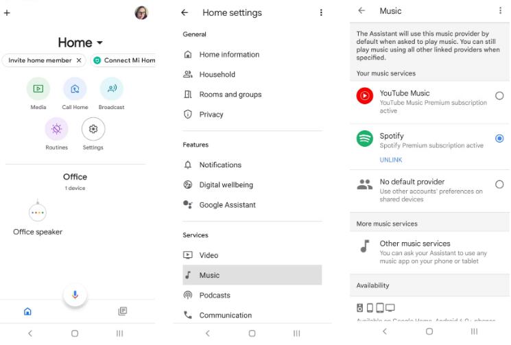 Set YouTube Music as the default service on Google Home