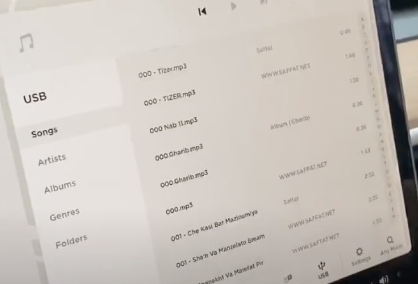play tidal music on Tesla from USB drive