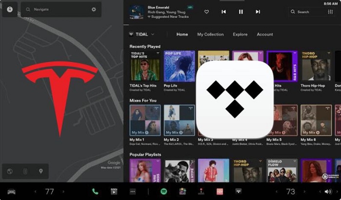 play Tidal music on Tesla