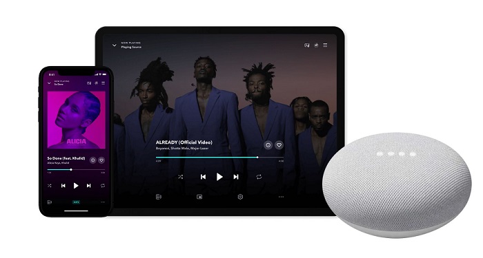 play tidal music on Google Home