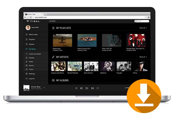 download music from tidal web player