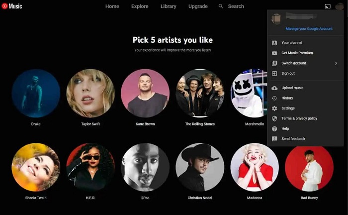 upload Tidal music to YouTube Music