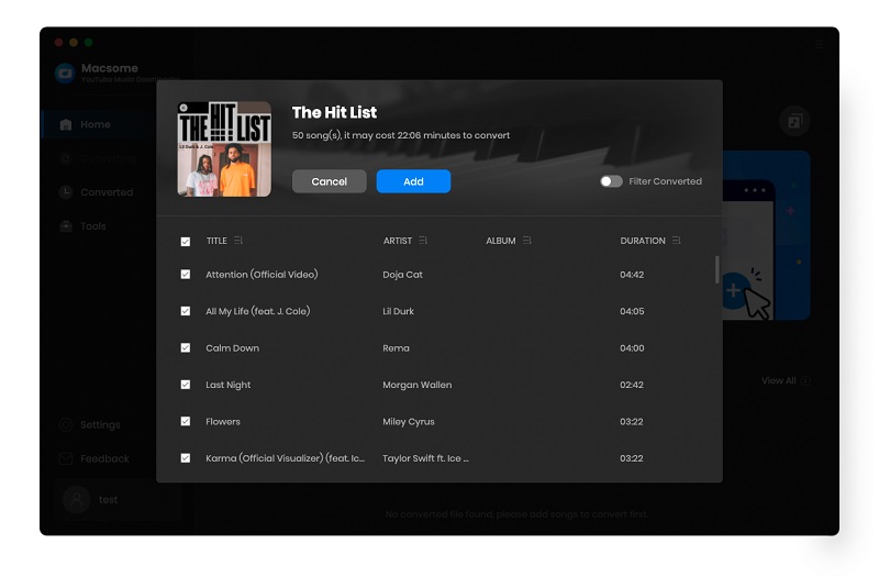 Add YouTube Music from other playlists