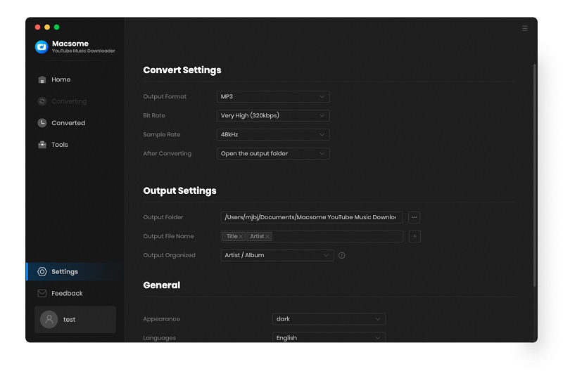 Set MP3 as the output format