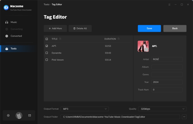 tag editor