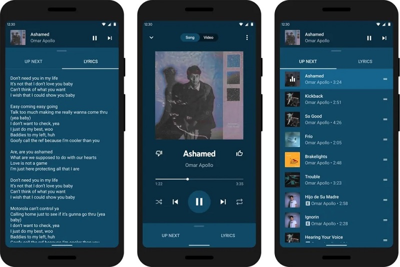 Find Lyrics on YouTube Music app on your phone